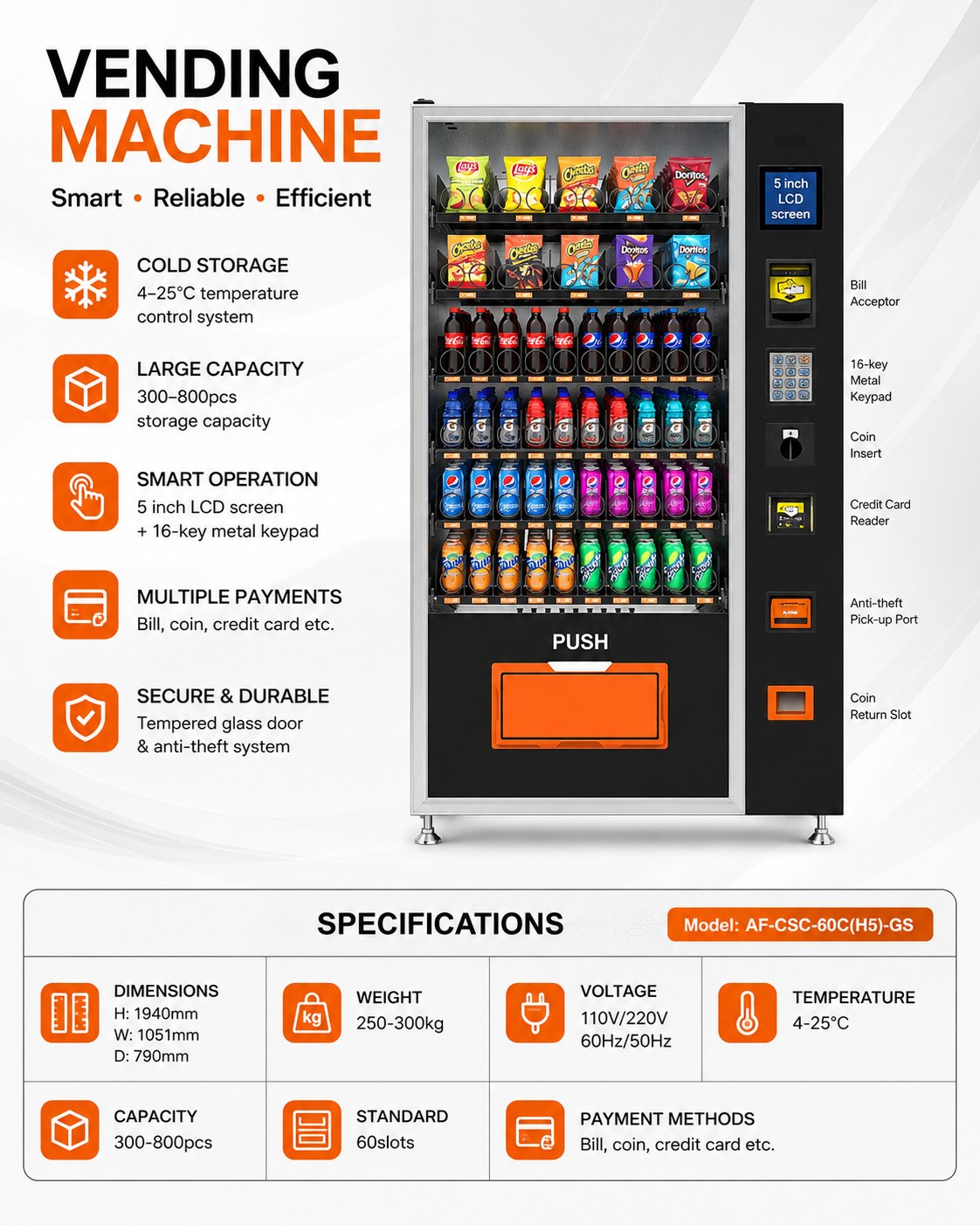 Commercial vending machine